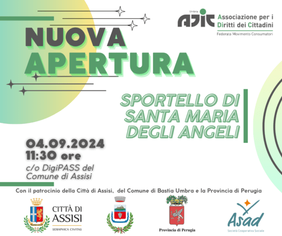 Inaugurazione dello Sportello ADiC di Santa Maria degli Angeli