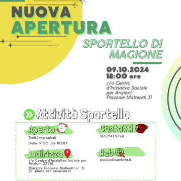 Nuova apertura Sportello ADiC a Magione