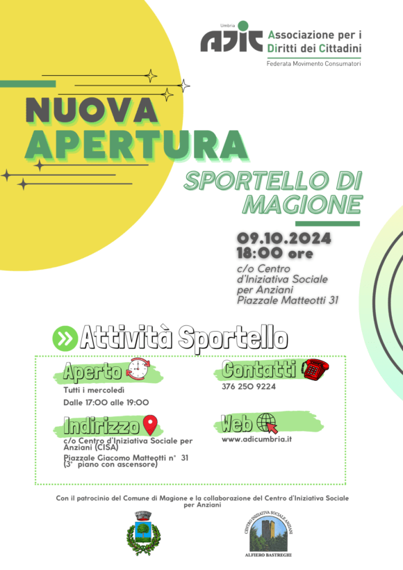 Nuova apertura Sportello ADiC a Magione